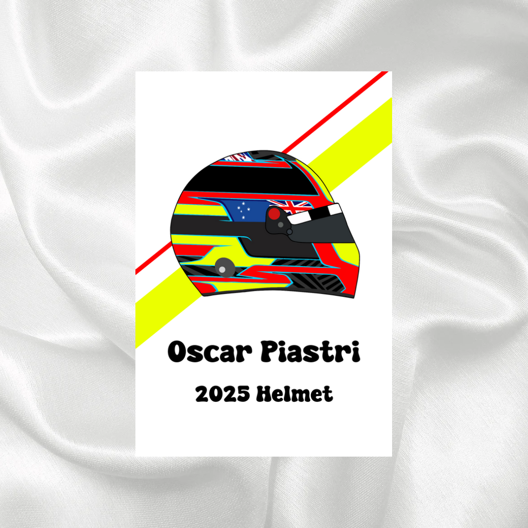 Oscar Piastri 2025 Helmet Print