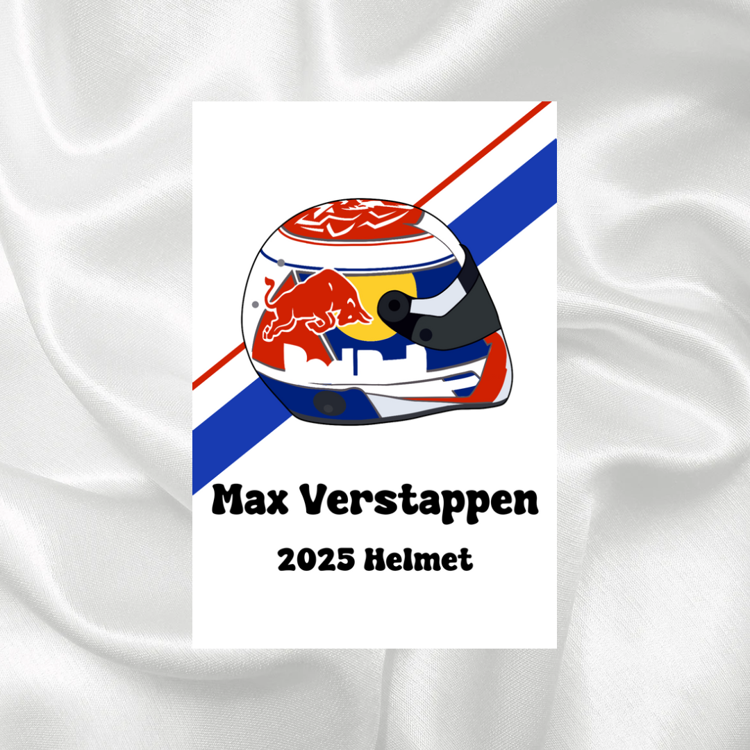 Max Verstappen 2025 Helmet Print