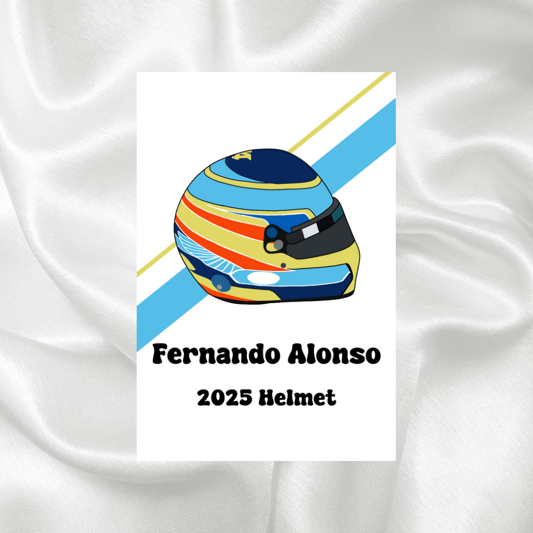 Fernando Alonso 2025 Helmet Print