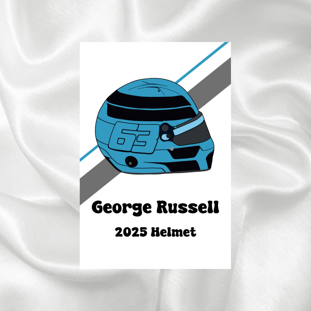 George Russell 2025 Helmet Print