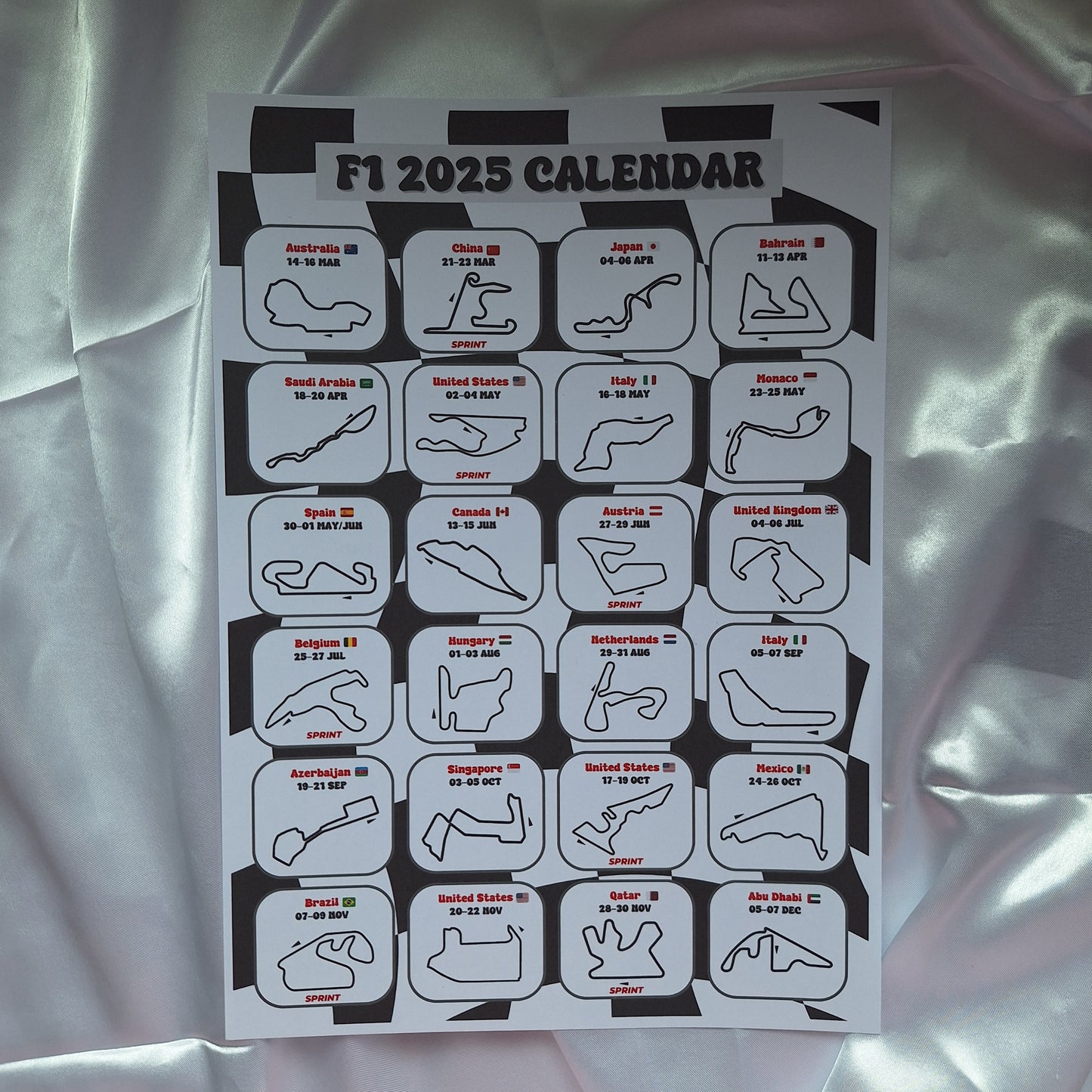2025 F1 Calendar
