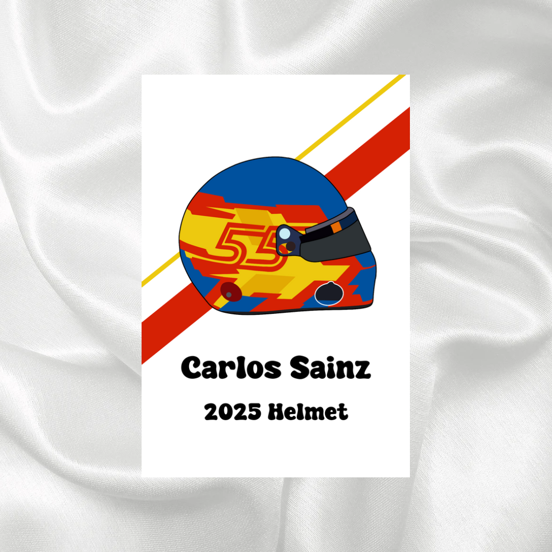 Carlos Sainz 2025 Helmet Print