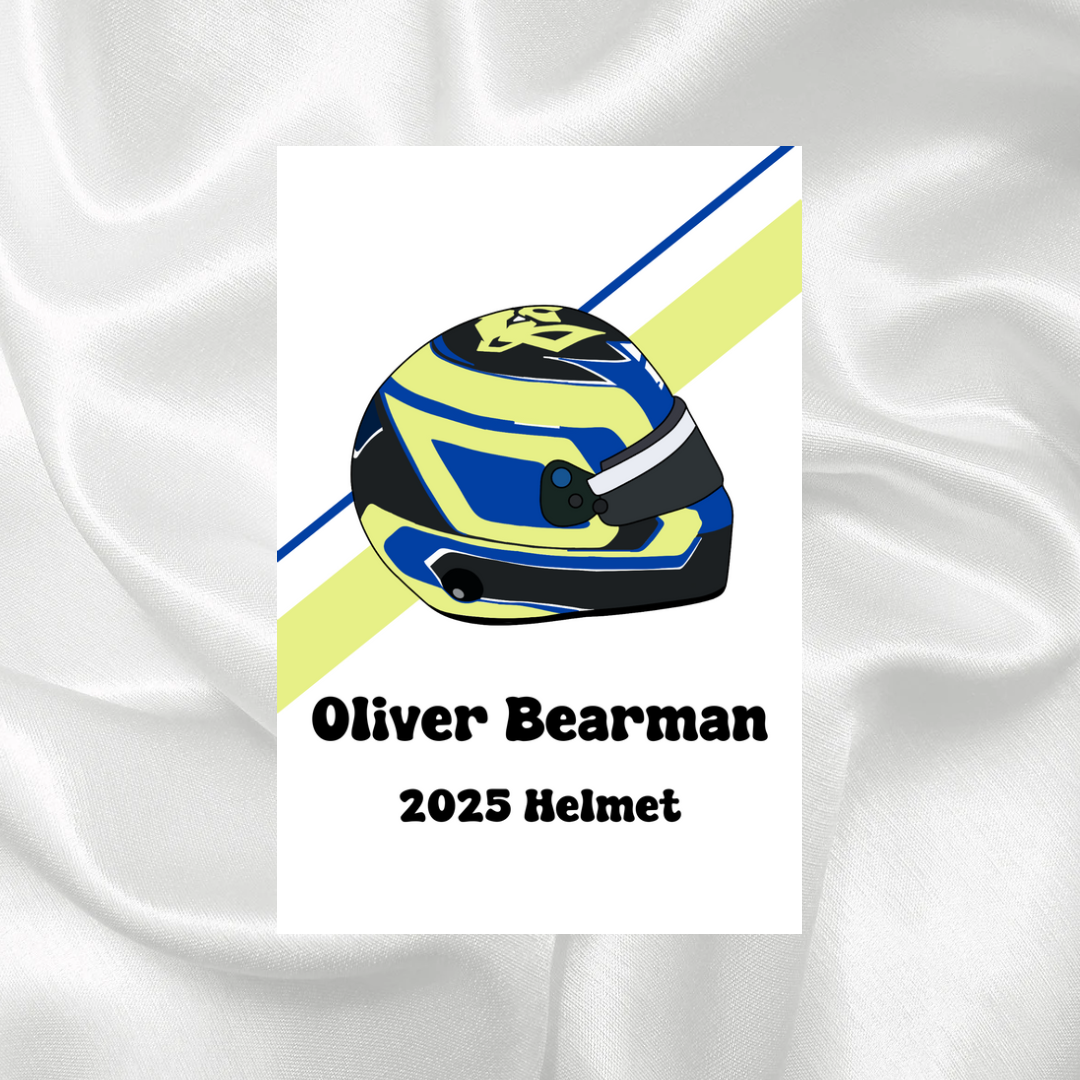 Oliver Bearman 2025 Helmet Print