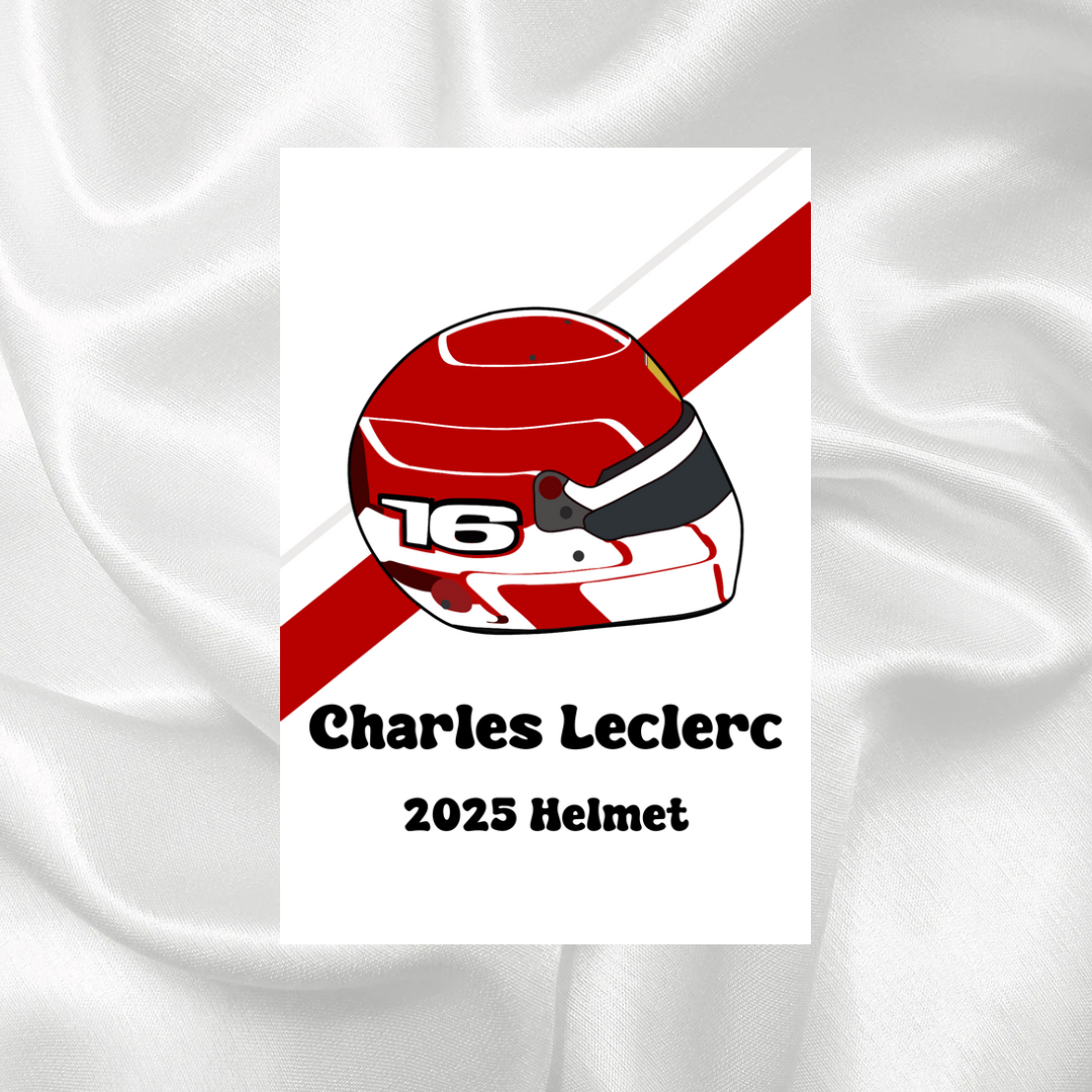 Charles Leclerc 2025 Helmet Print