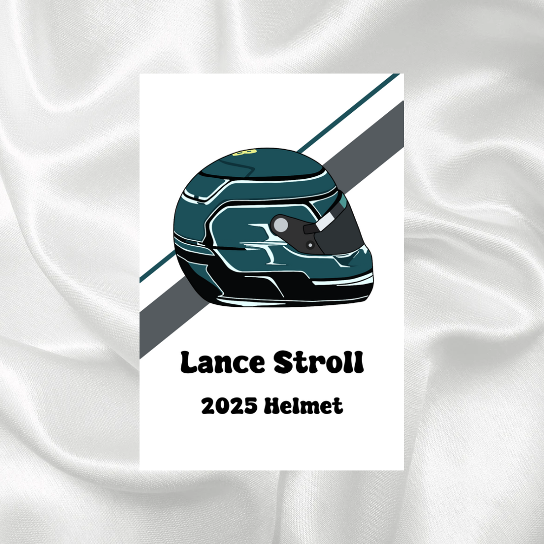 Lance Stroll 2025 Helmet Print