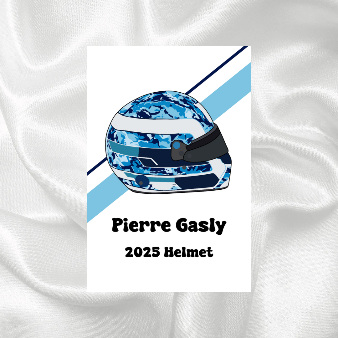 Pierre Gasly 2025 Helmet Print