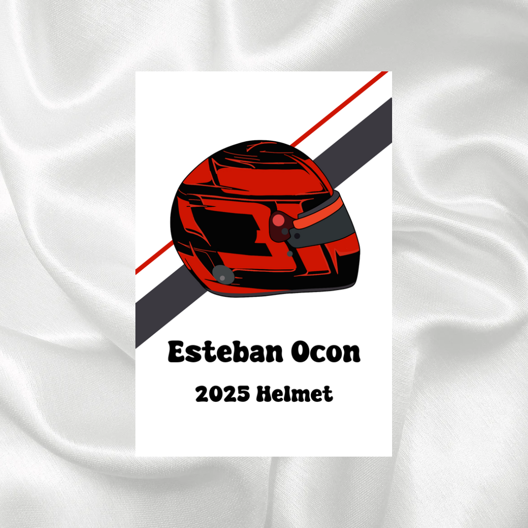 Esteban Ocon 2025 Helmet Print
