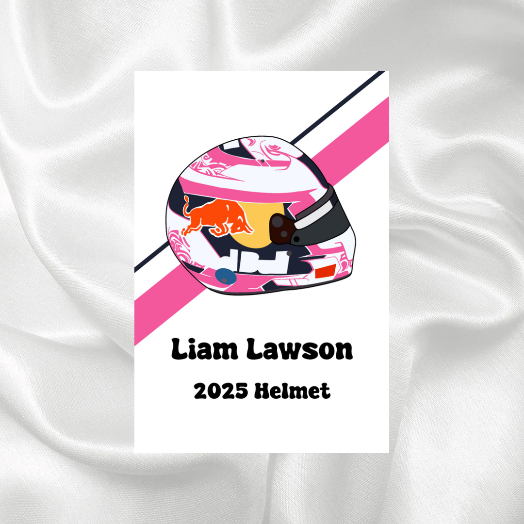 Liam Lawson 2025 Helmet Print