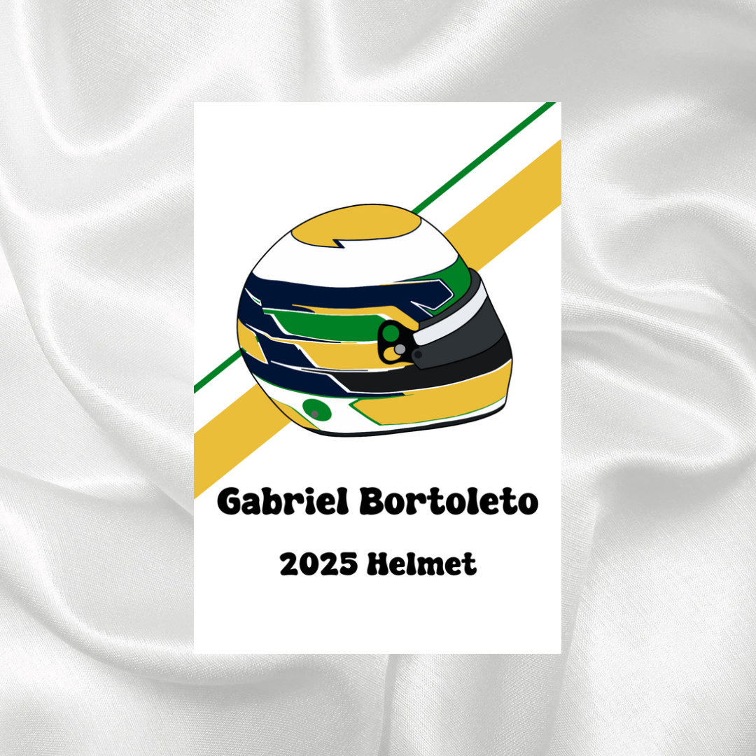 Gabriel Bortoleto 2025 Helmet Print