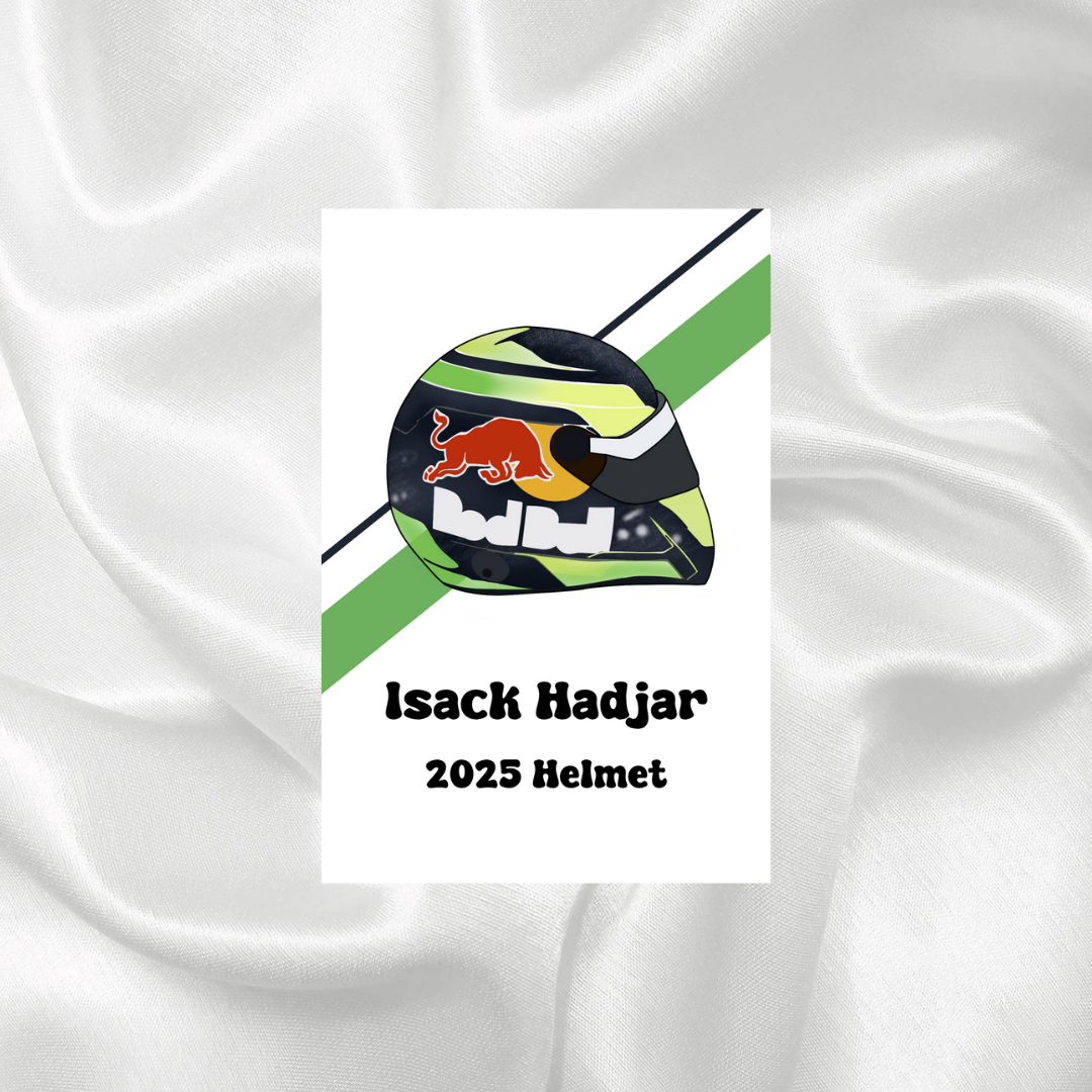 Isack Hadjar 2025 Helmet Print