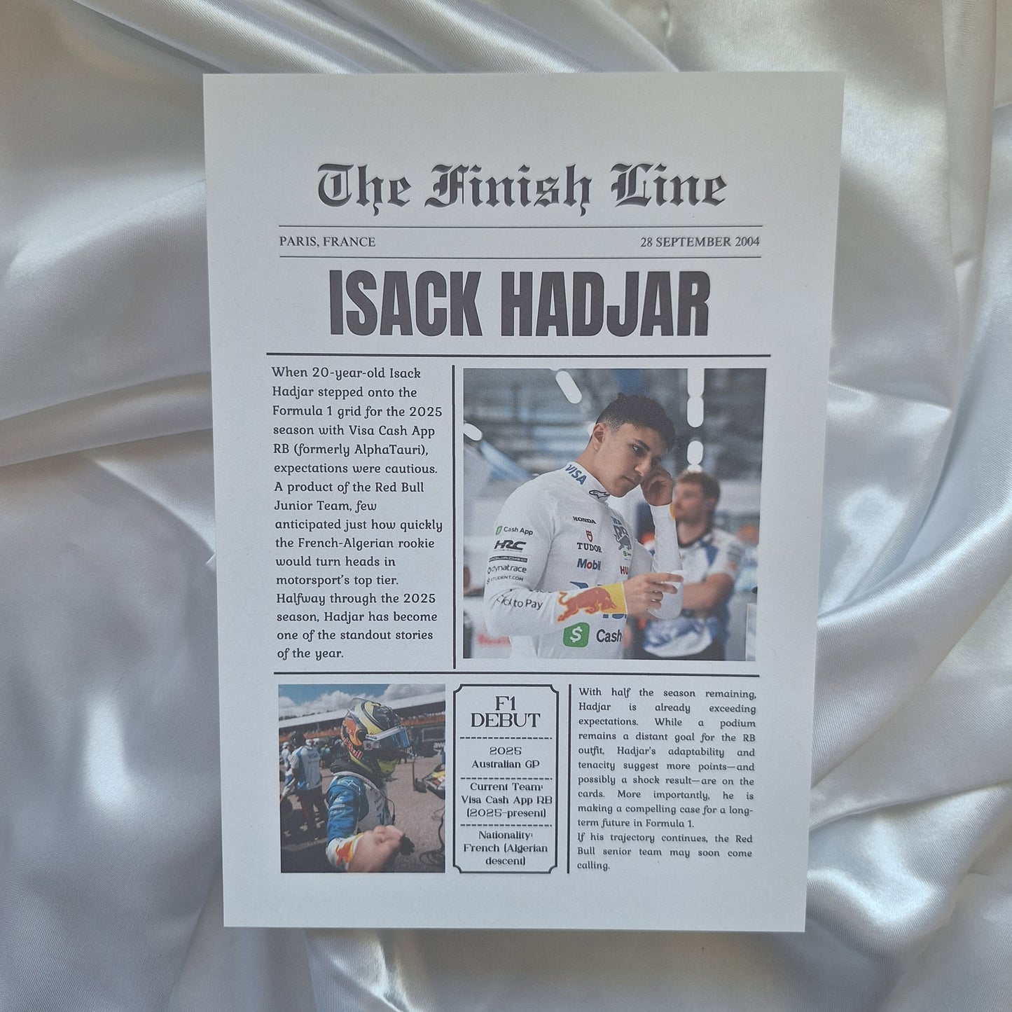 Isack Hadjar News Article Print
