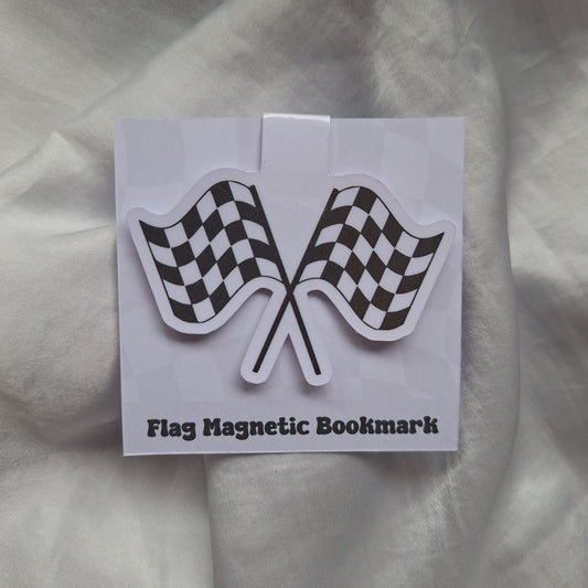 Checkerd Flag Magentic Bookmark