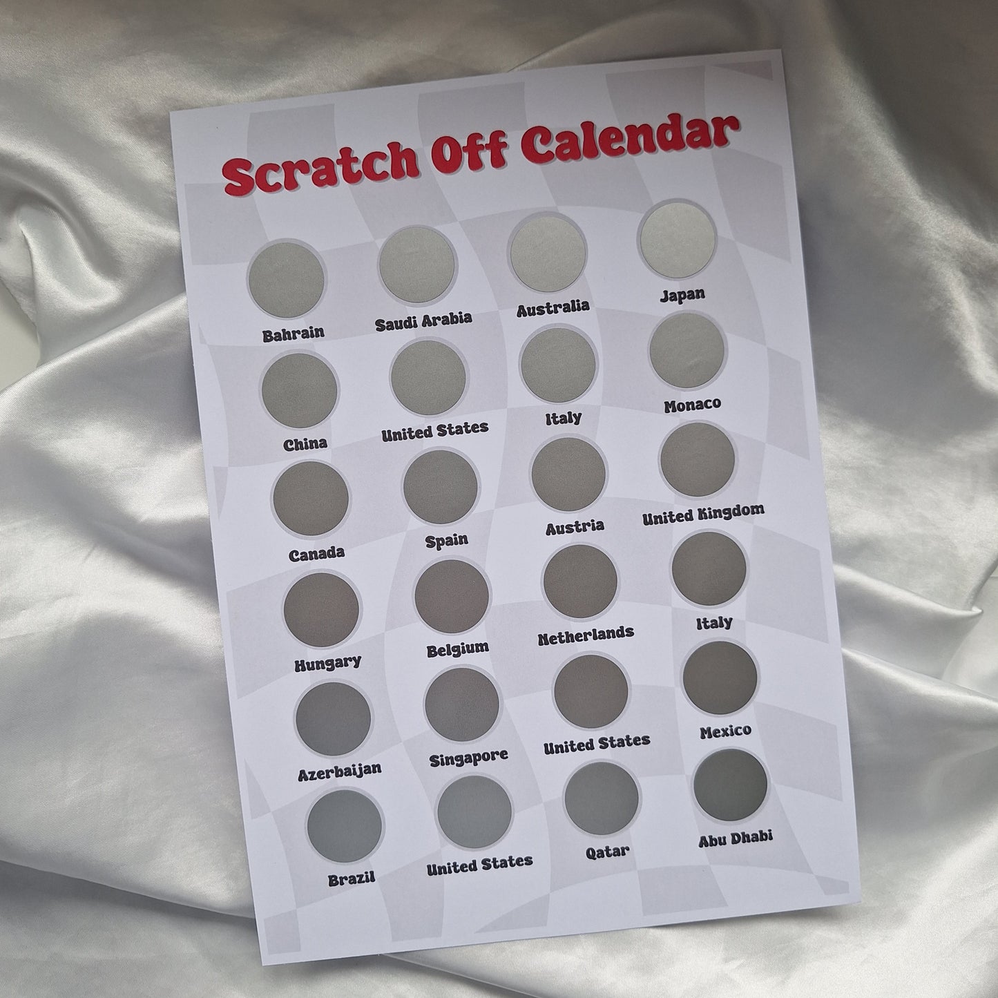 2024 Scratch Off F1 Calendar