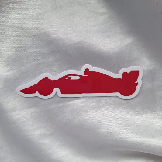 Red Race Car Sticker