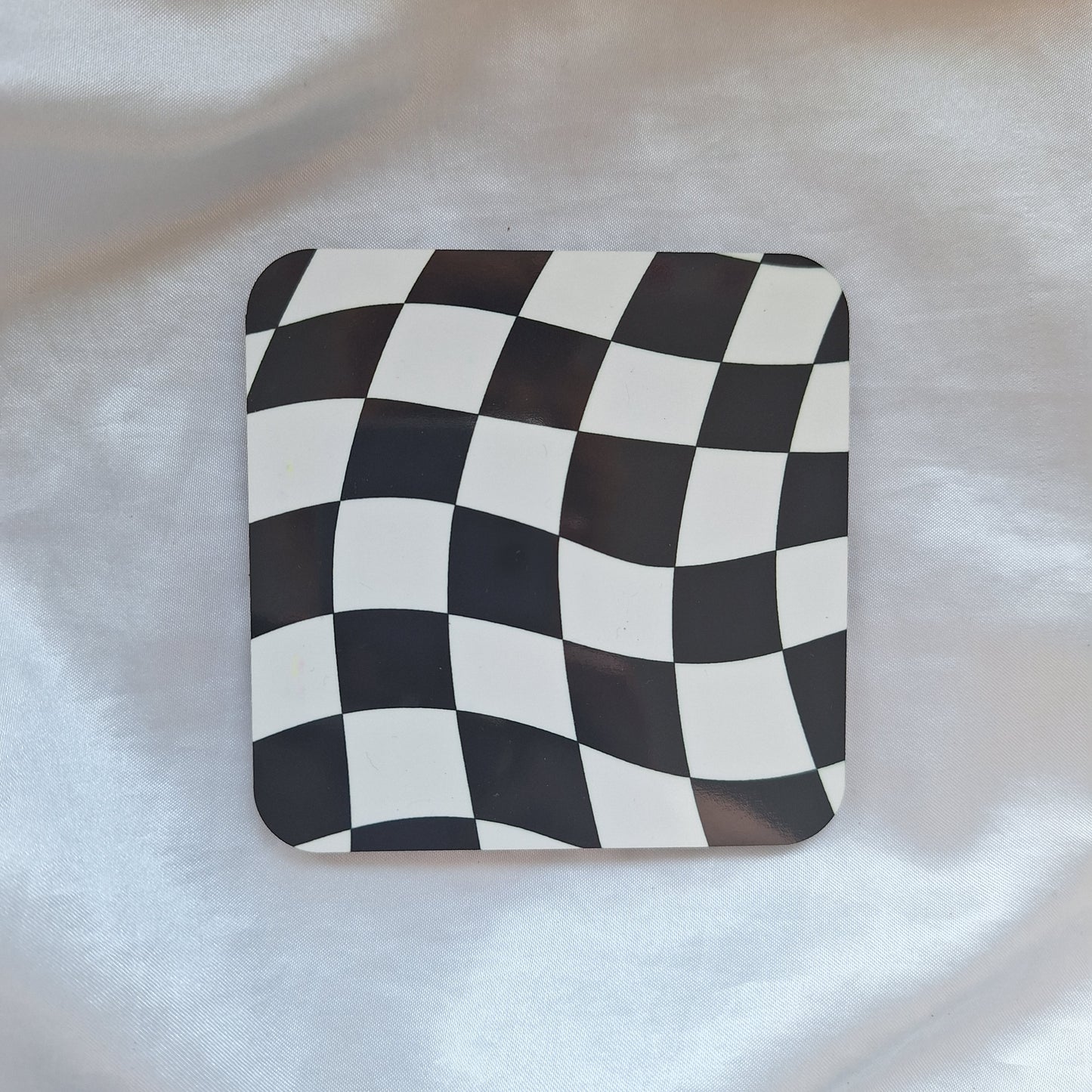 Oops Checkered Coaster