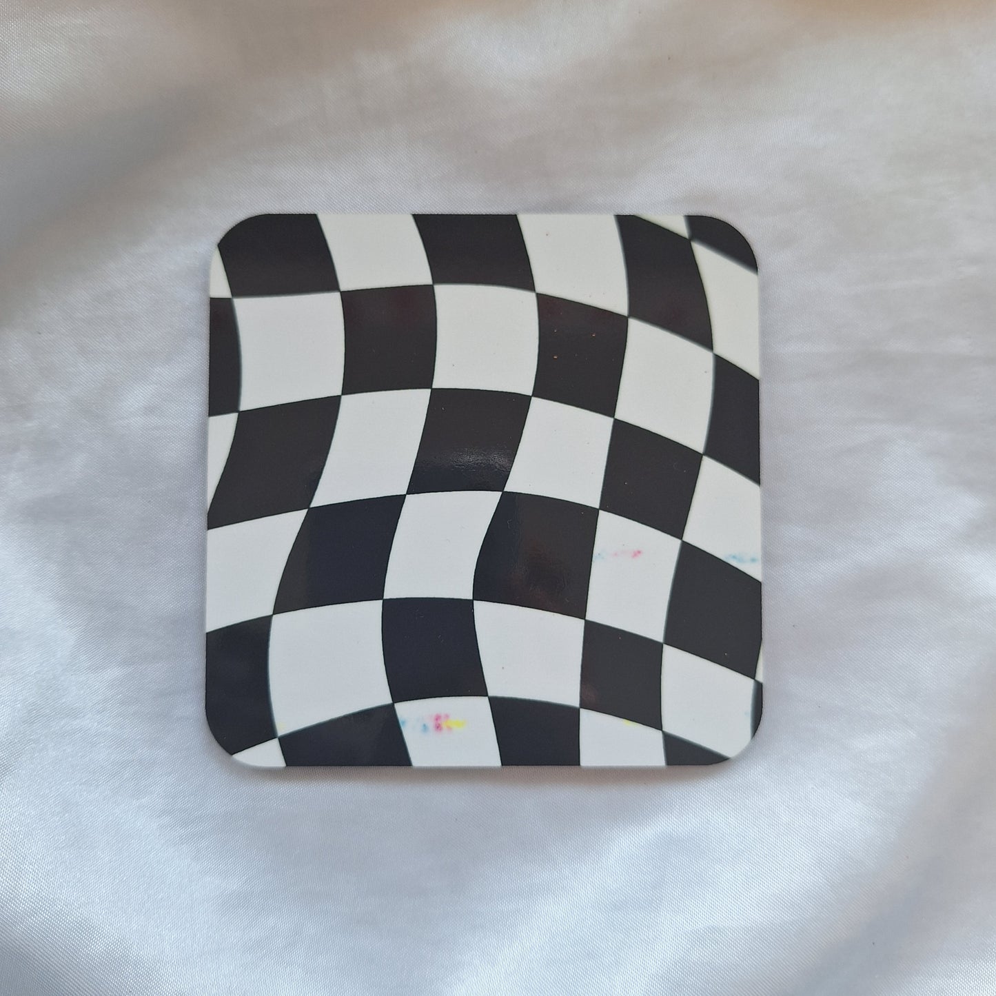 Oops Checkered Coaster