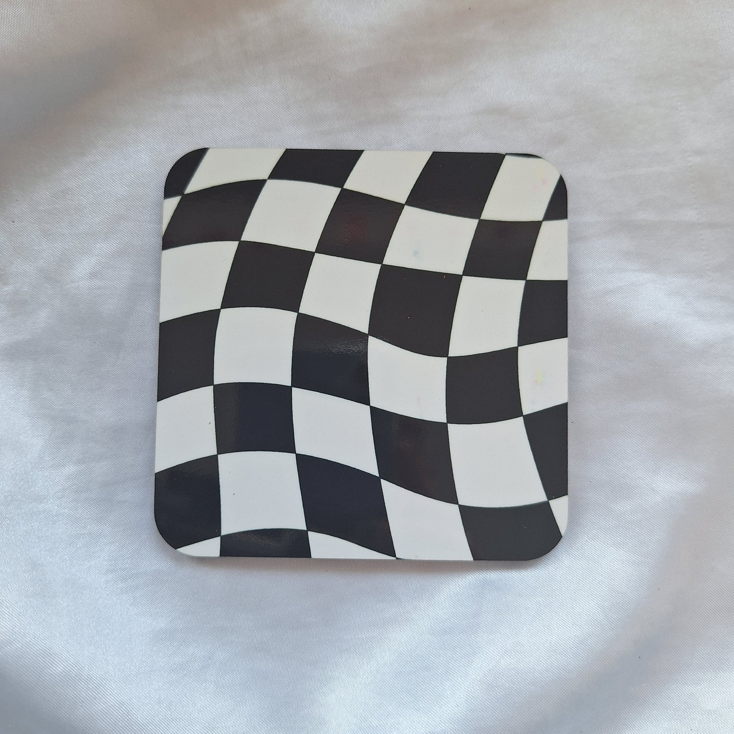 Oops Checkered Coaster