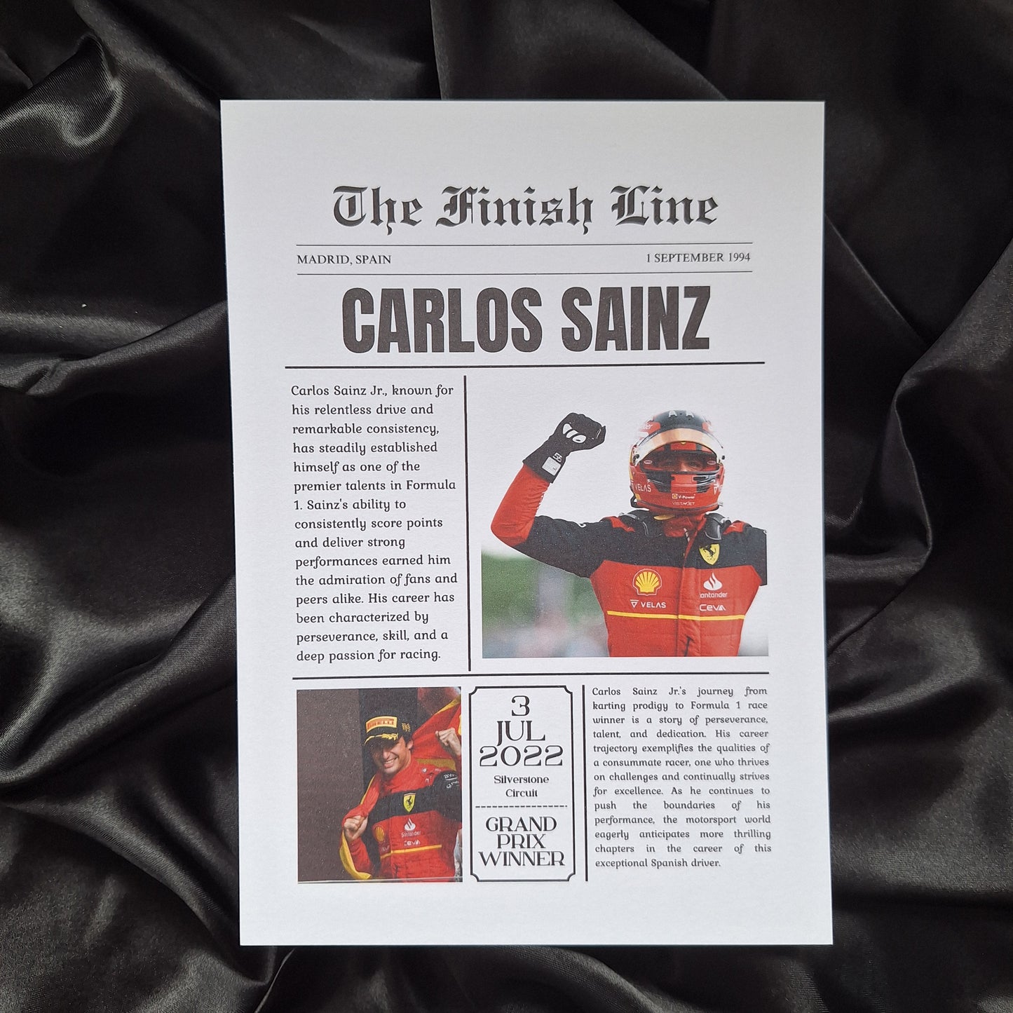 Carlos Sainz News Article Print