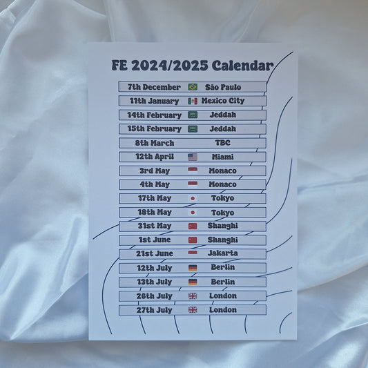 FE 2024/2025 Calendar