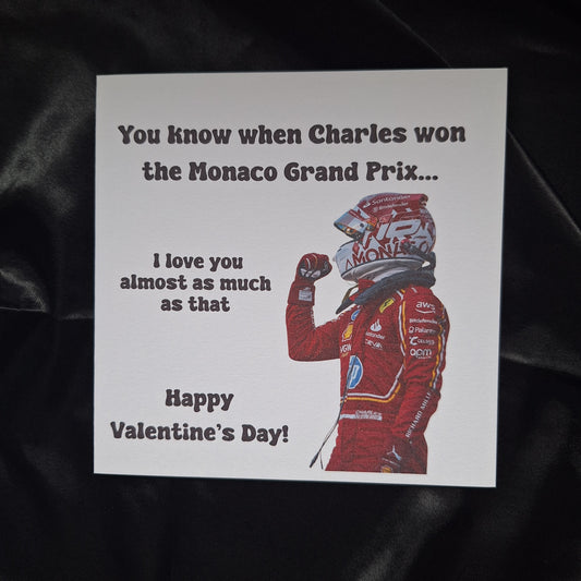 Monaco GP Inspired Valentine's Day Card