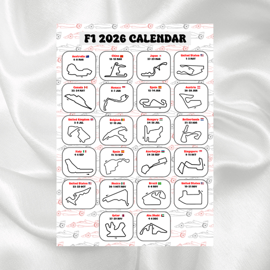 2026 F1 Calendar (Updated)