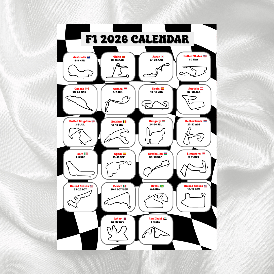 2026 F1 Calendar (Updated)