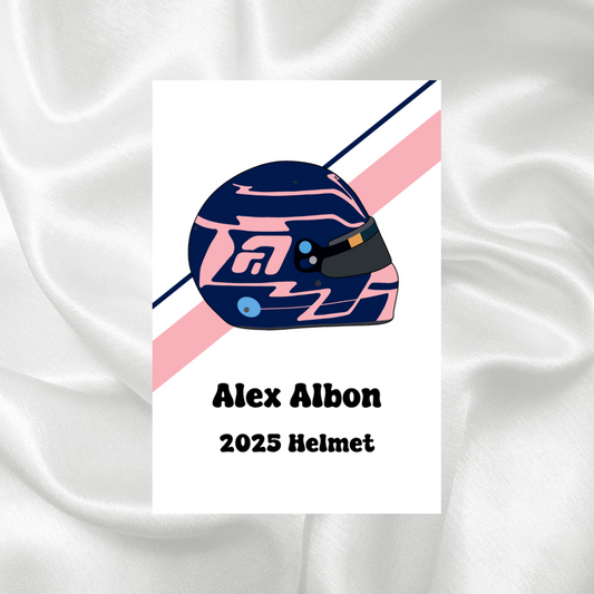 Alex Albon 2025 Helmet Print