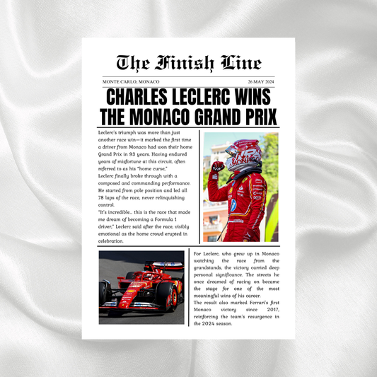 Charles Leclerc Monaco 2024 News Article Print