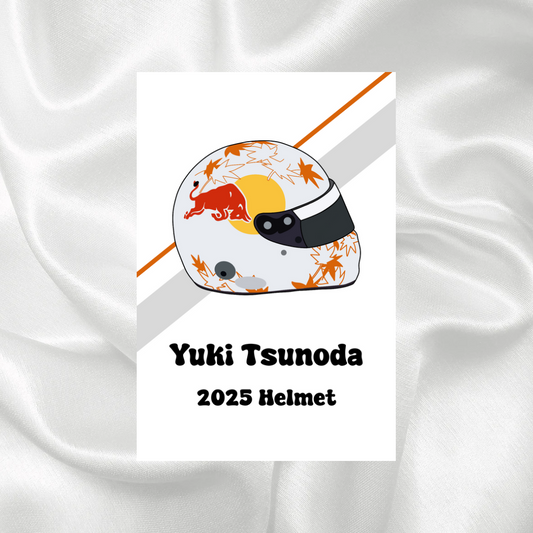 Yuki Tsunoda 2025 Helmet Print