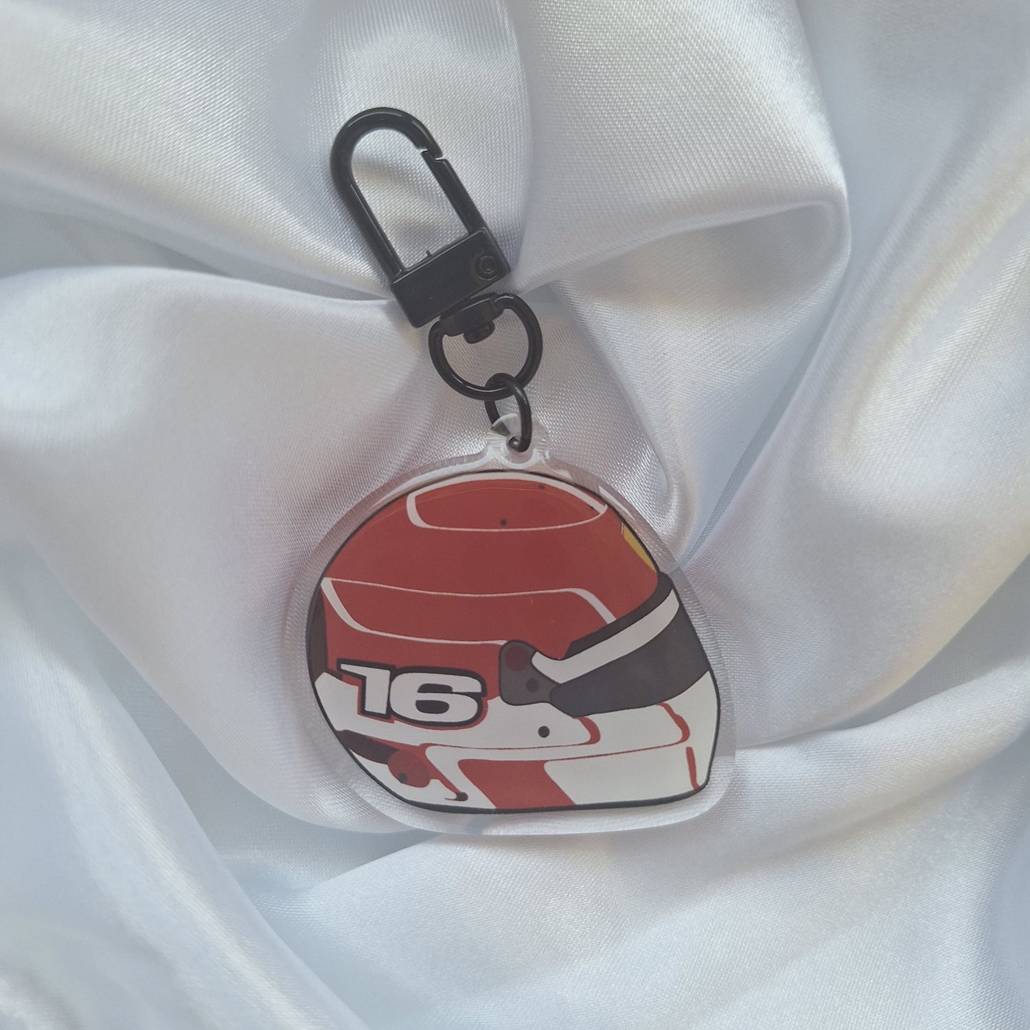 Acrylic Keychain Charles Leclerc's 2025 Helmet Design 