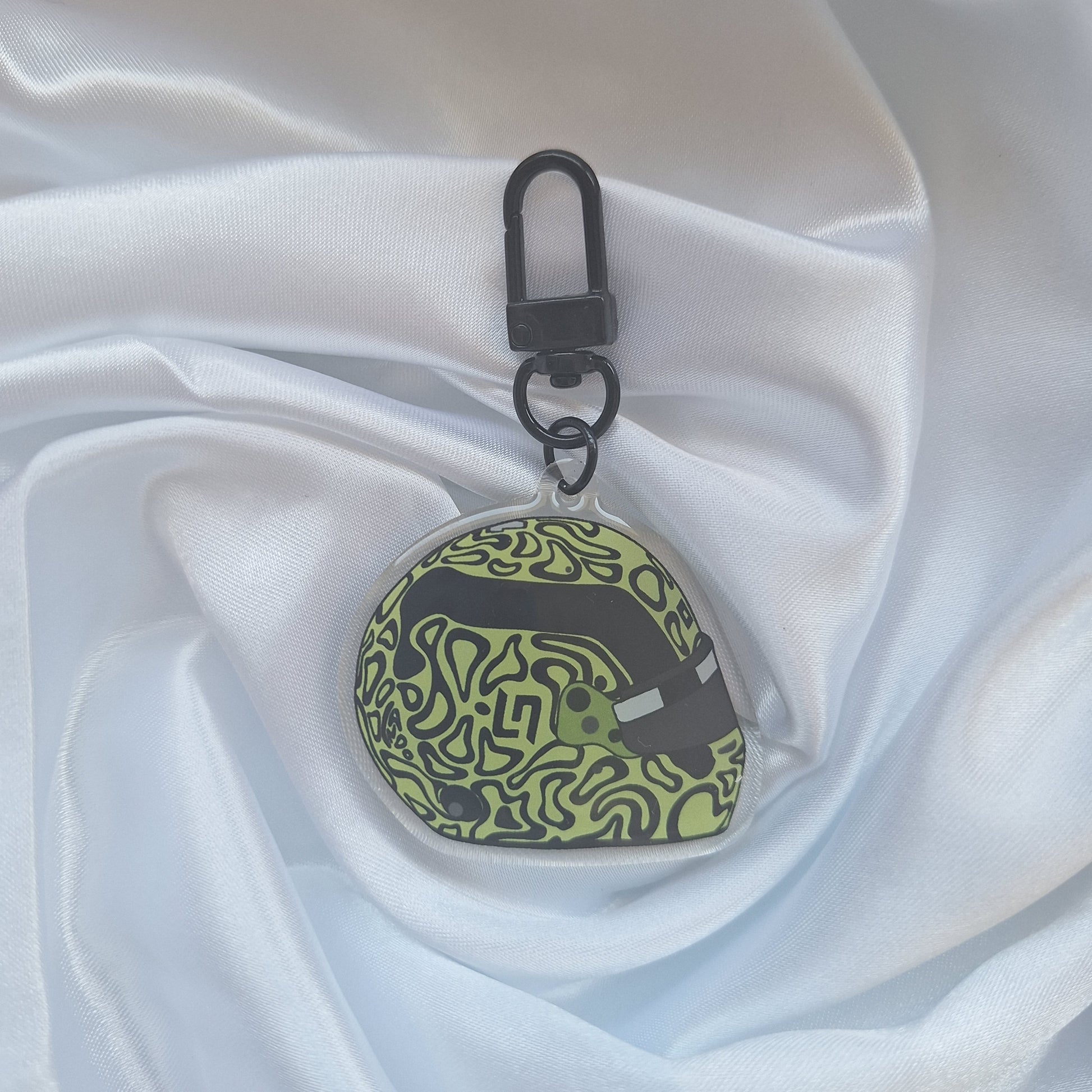 Acrylic Keyring with Lando Norris 2025 Helmet Design
