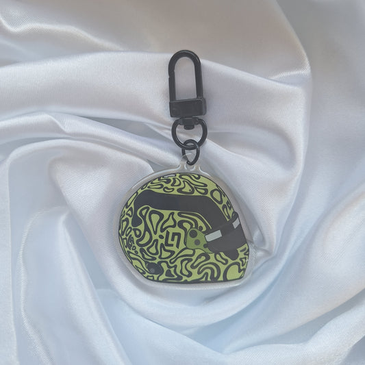 Acrylic Keyring with Lando Norris 2025 Helmet Design