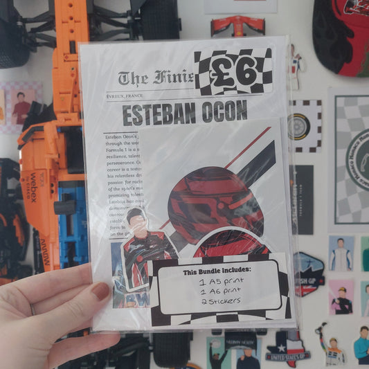 Esteban Ocon 2025 Print & Sticker Bundle
