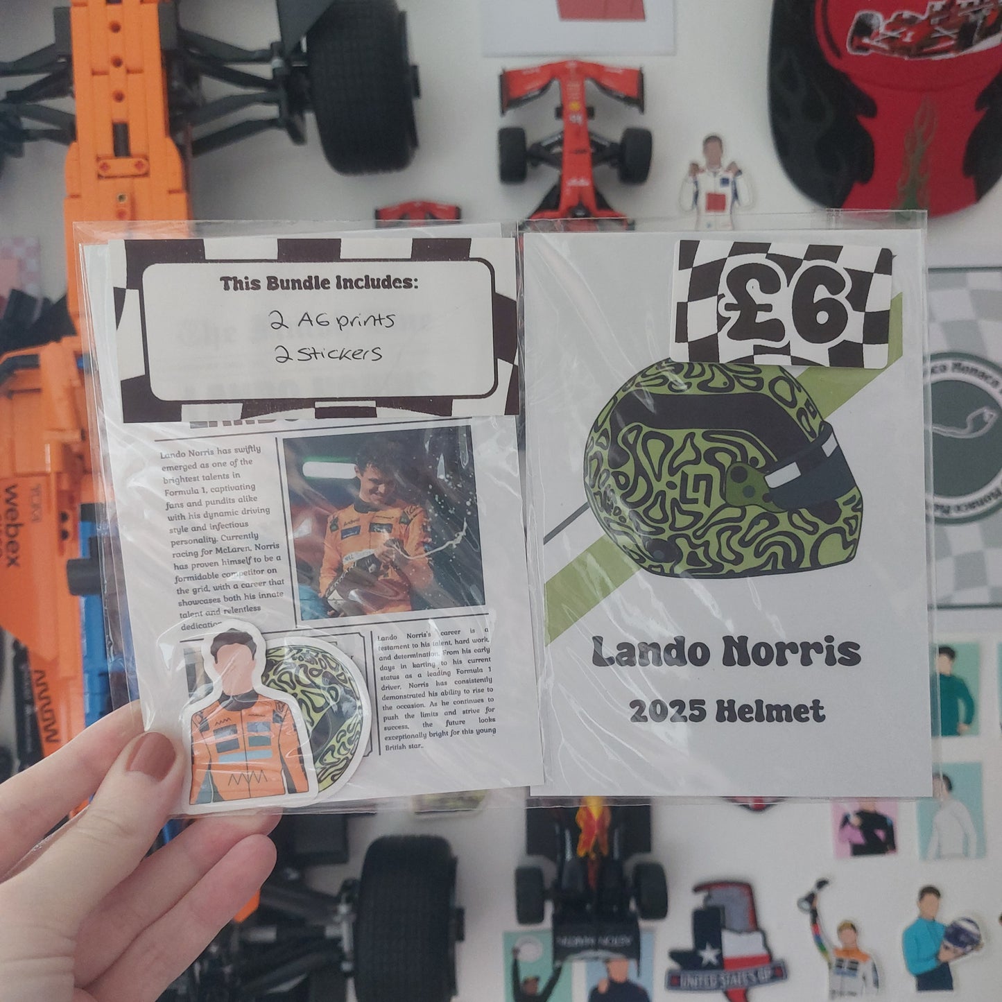 Lando Norris 2025 Print & Stickers Bundle
