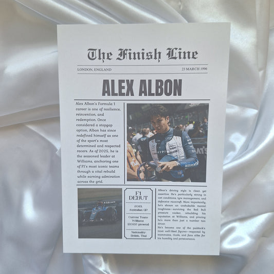 Alex Albon News Article Print
