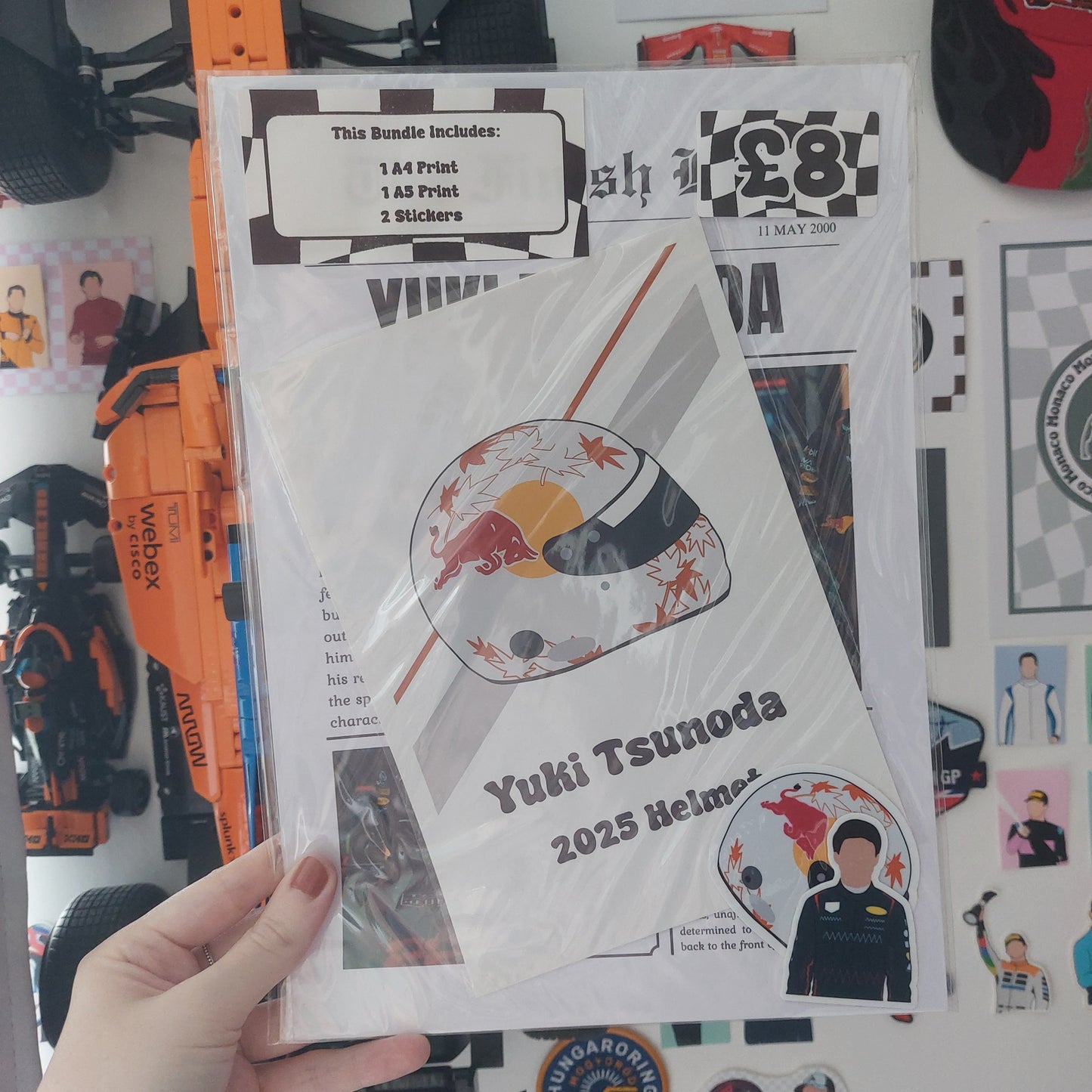 Yuki Tsunoda 2025 Print & Sticker Bundle