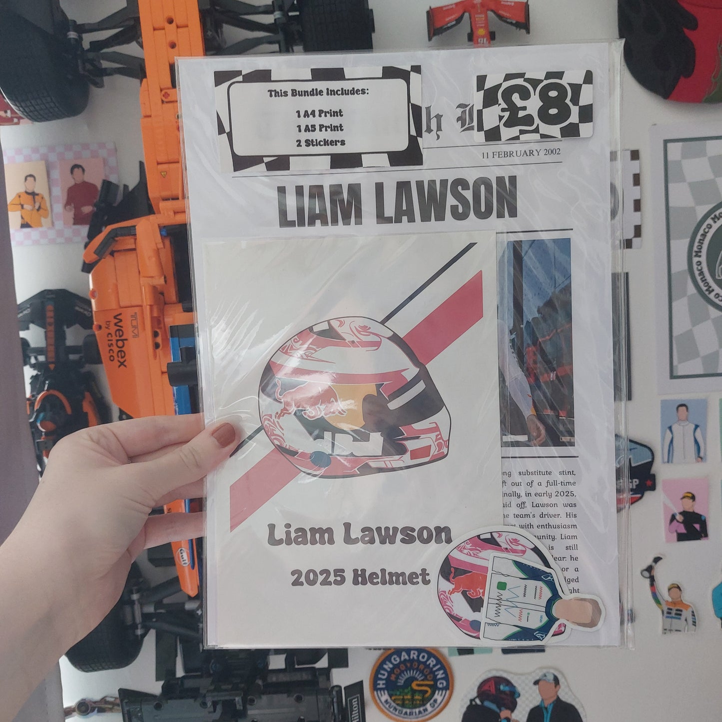 Liam Lawson 2025 Print & Sticker Bundle