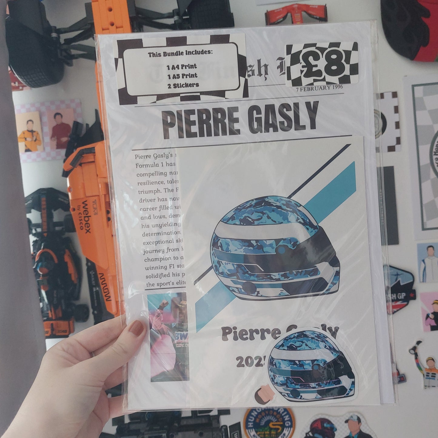 Pierre Gasly 2025 Print & Sticker Bundle