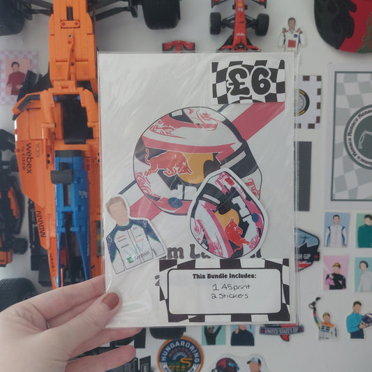 Liam Lawson 2025 Print & Stickers Bundle