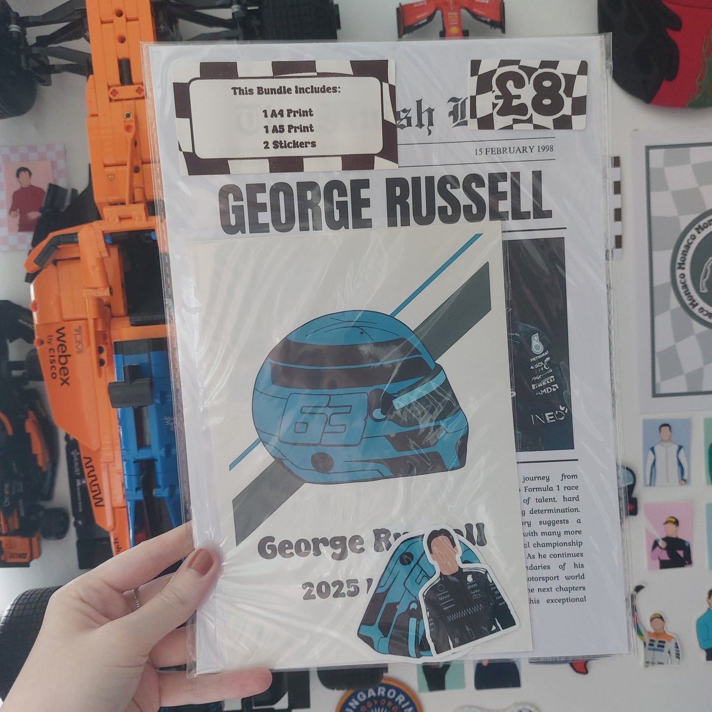 George Russell 2025 Print & Sticker Bundle