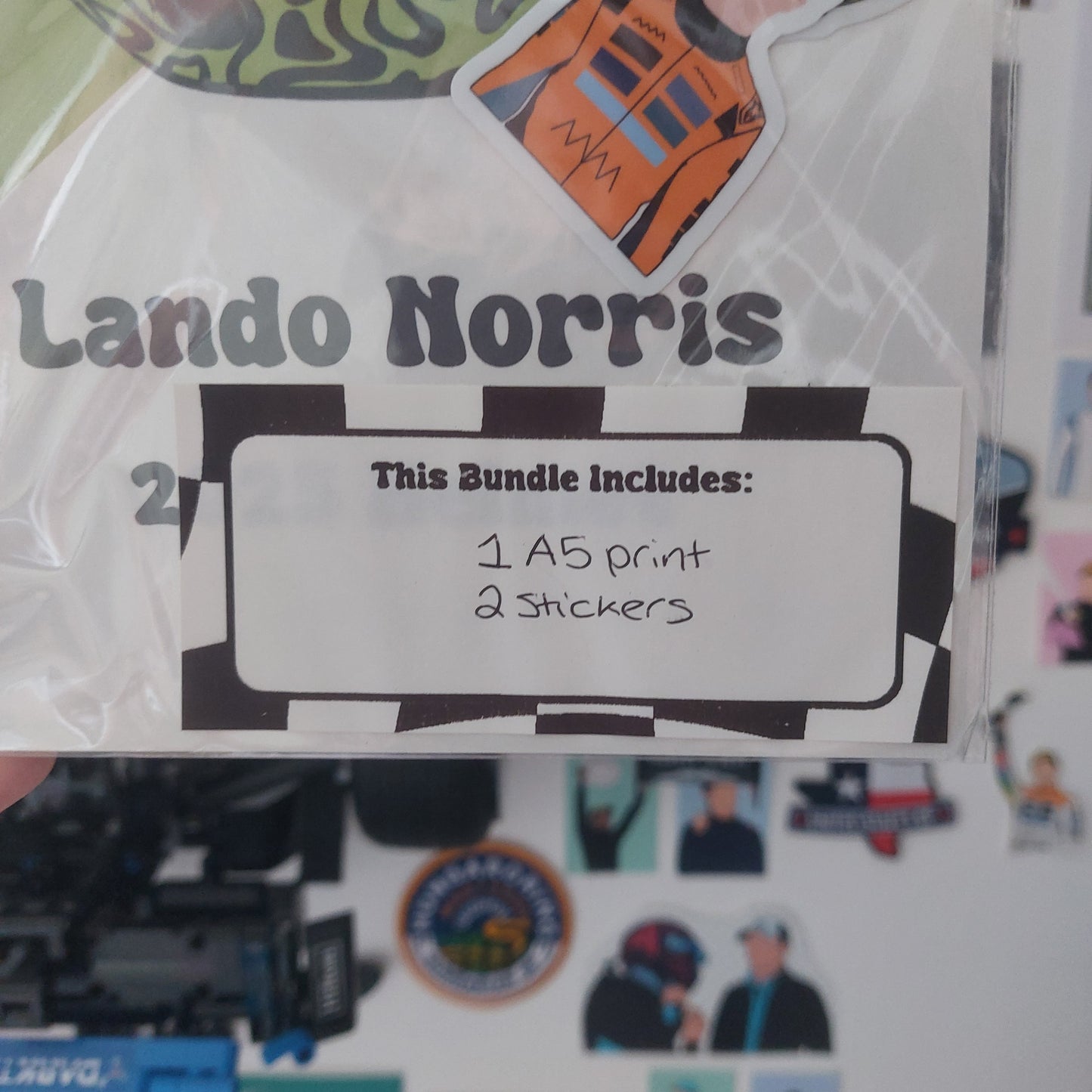 Lando Norris 2025 Print & Stickers Bundle