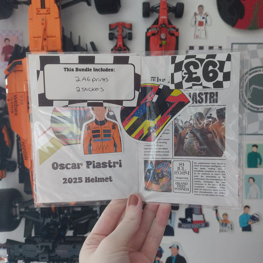 Oscar Piastri 2025 Print & Sticker Bundle