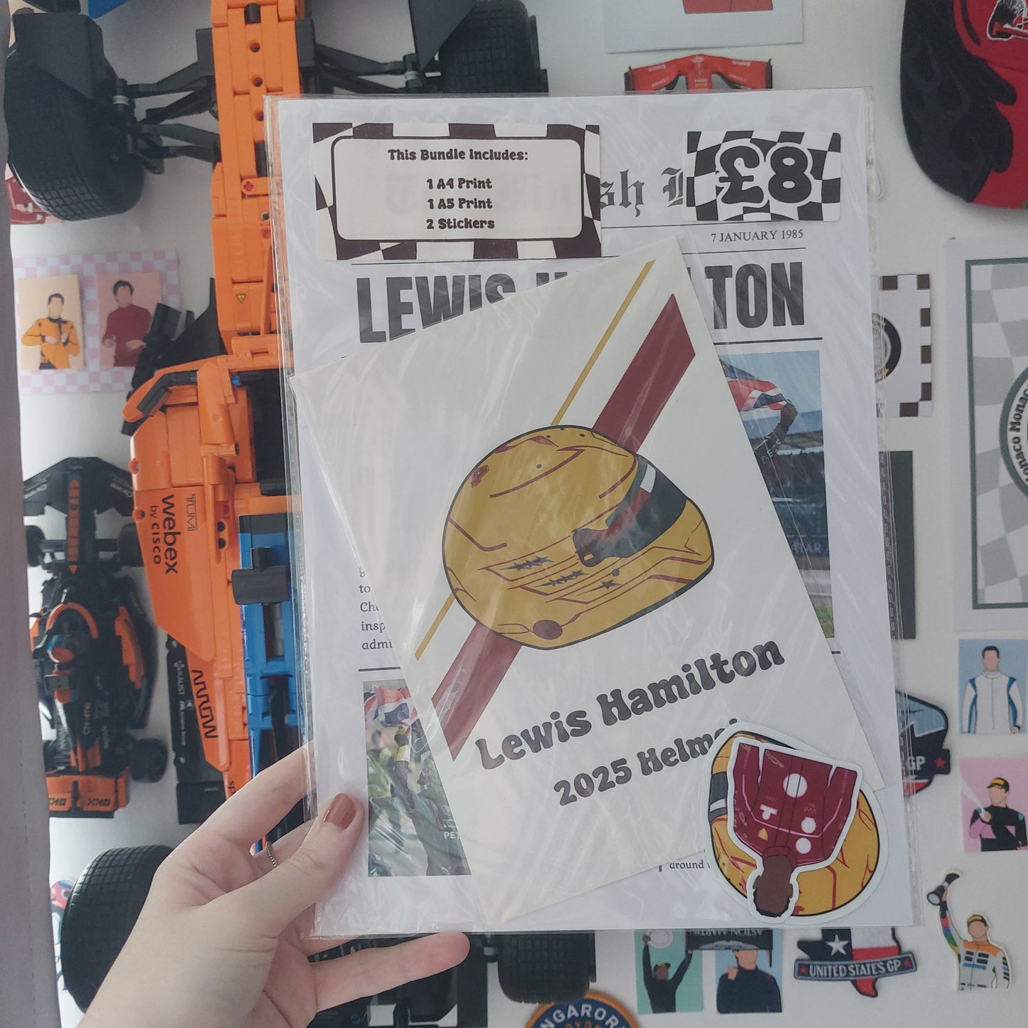 Lewis Hamilton 2025 Print & Sticker Bundle