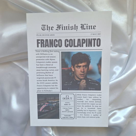 Franco Colapinto News Article Print