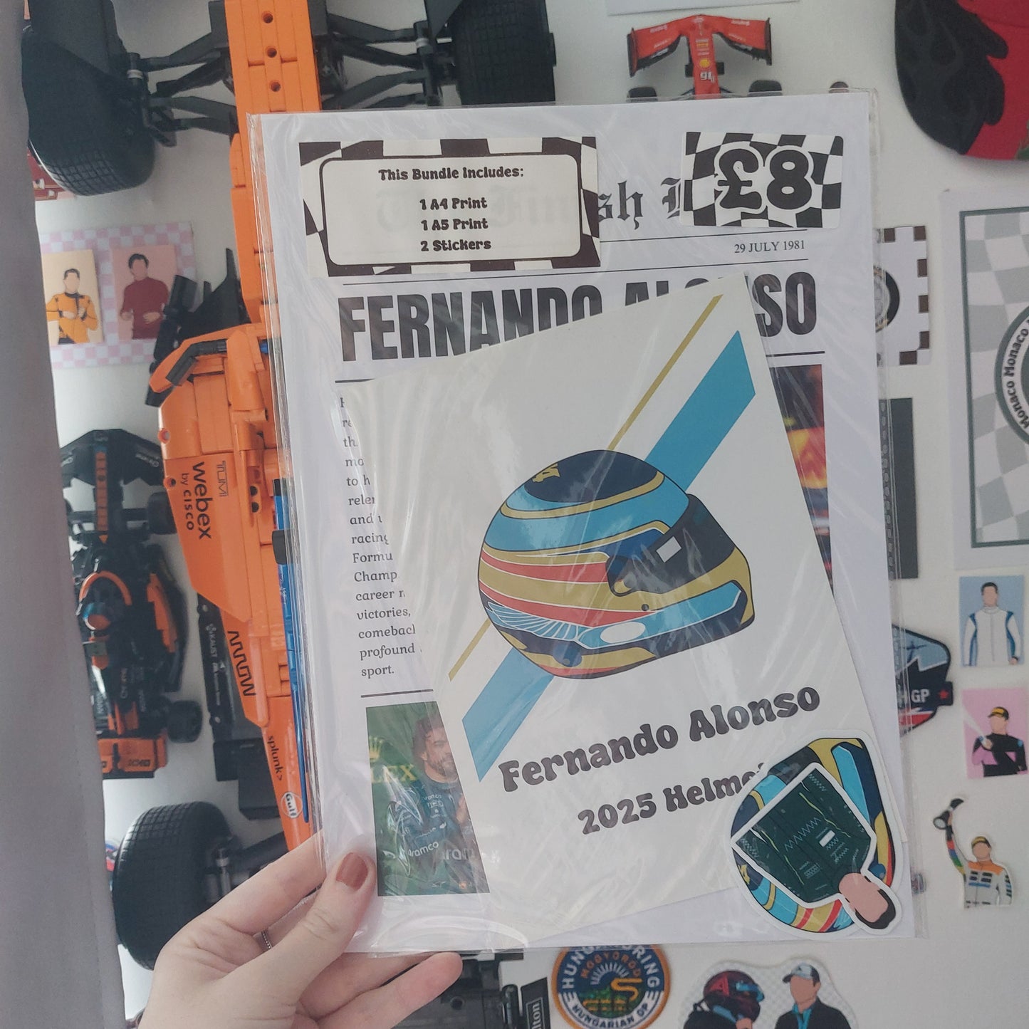 Fernando Alonso 2025 Print & Sticker Bundle