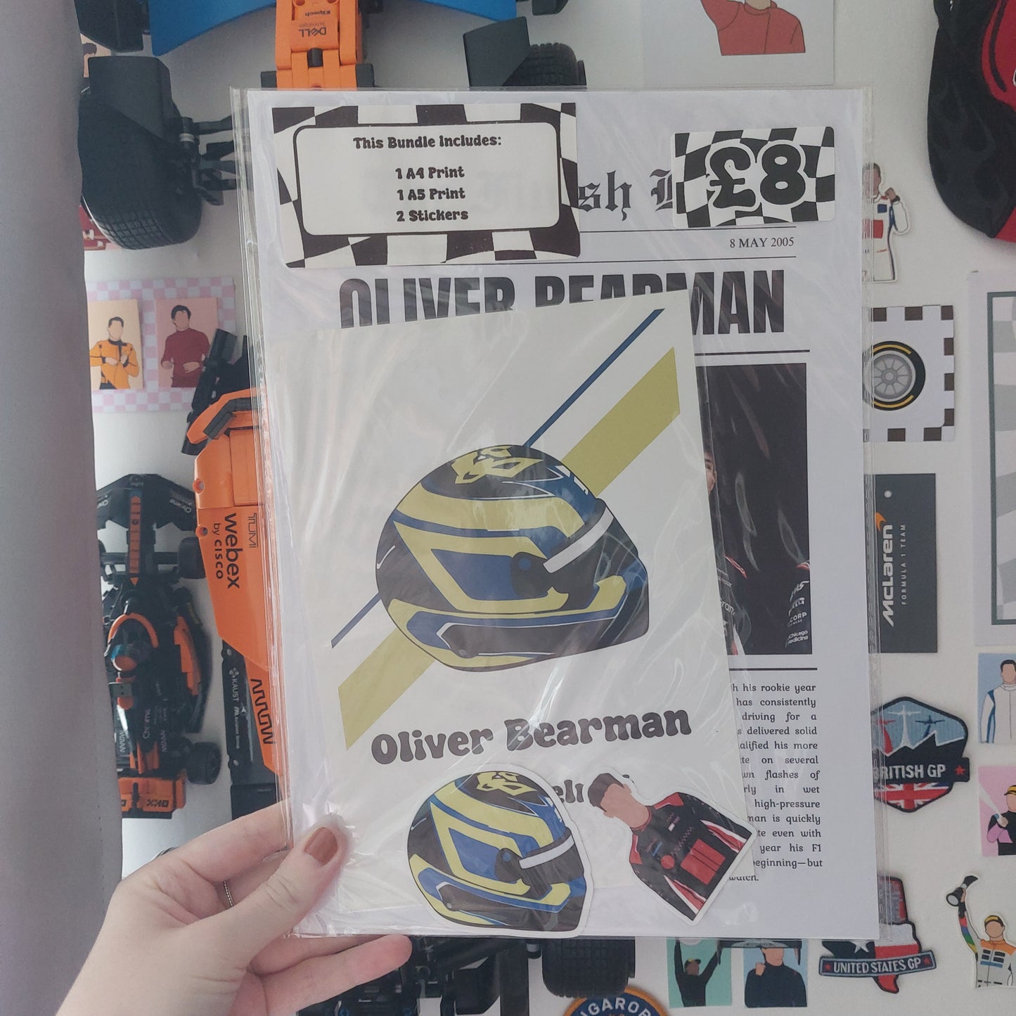 Oliver Bearman 2025 Print & Sticker Bundle