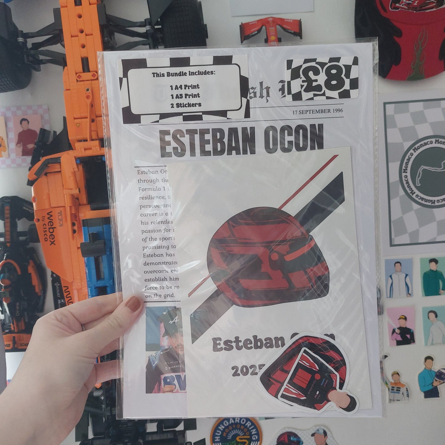 Esteban Ocon 2025 Print & Sticker Bundle