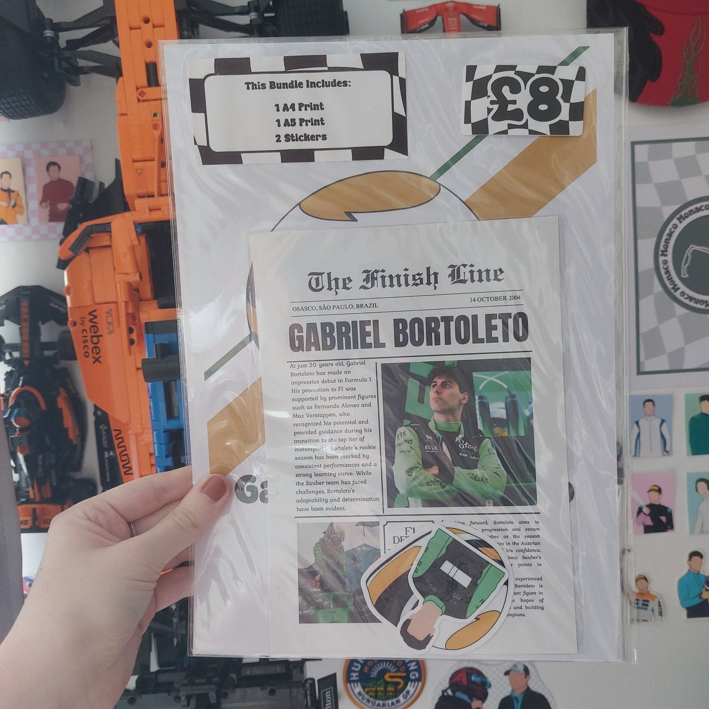 Gabriel Bortoleto 2025 Print & Sticker Bundle