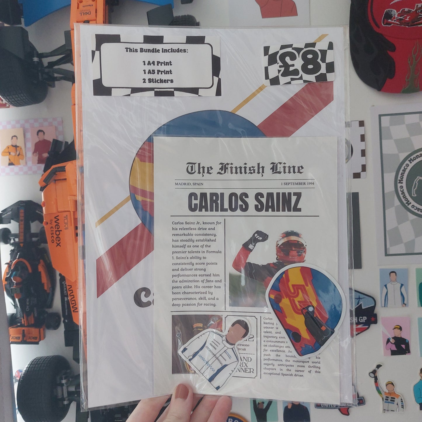 Carlos Sainz 2025 Print & Sticker Bundle