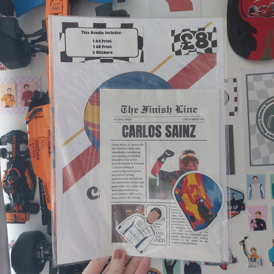 Carlos Sainz 2025 Print & Sticker Bundle